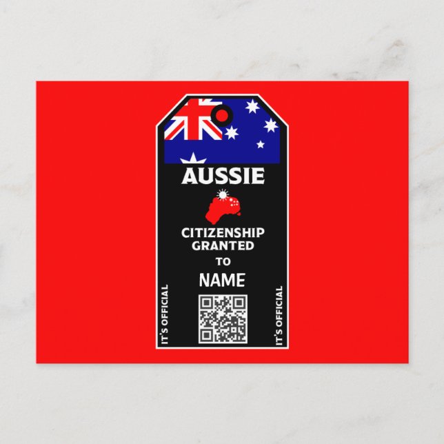 Australisches Citizenship Party Herzlichen Glückwu Postkarte (Vorderseite)