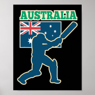 Australisches Cricket International Fans Trikot Poster