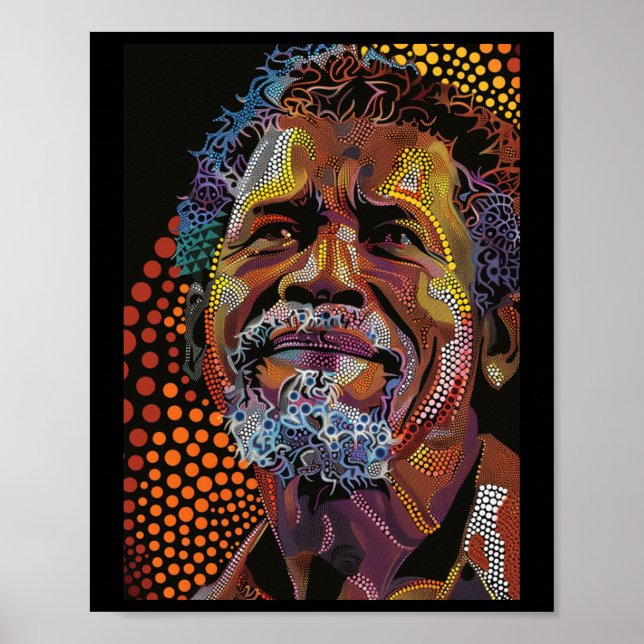 Australisches Dot Art Portrait Artwork of Poster (Vorne)