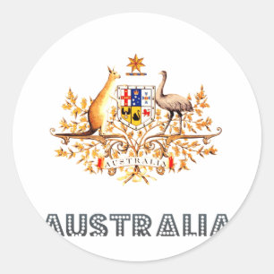 Australisches Emblem Runder Aufkleber