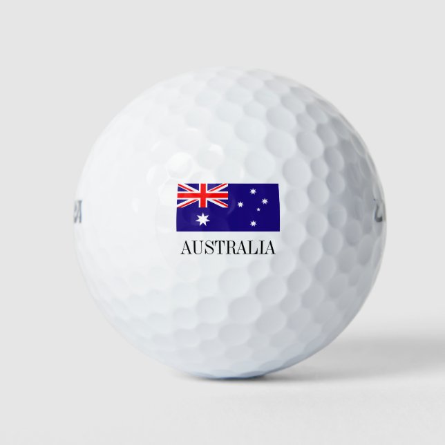 Australisches Flaggengolfball-Set | Stolz Australi Golfball (Vorderseite)