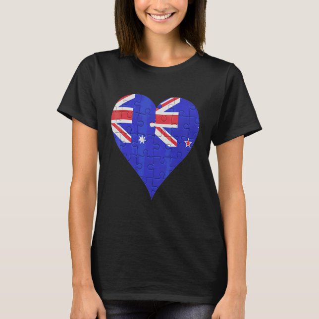 Australisches Flaggenherz T-Shirt (Vorderseite)