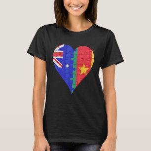 Australisches Flaggenherz T-Shirt