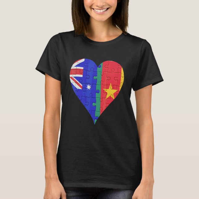 Australisches Flaggenherz T-Shirt (Vorderseite)