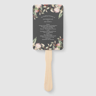 Australisches Floral Rustic Wedding Gray Programm Fächer