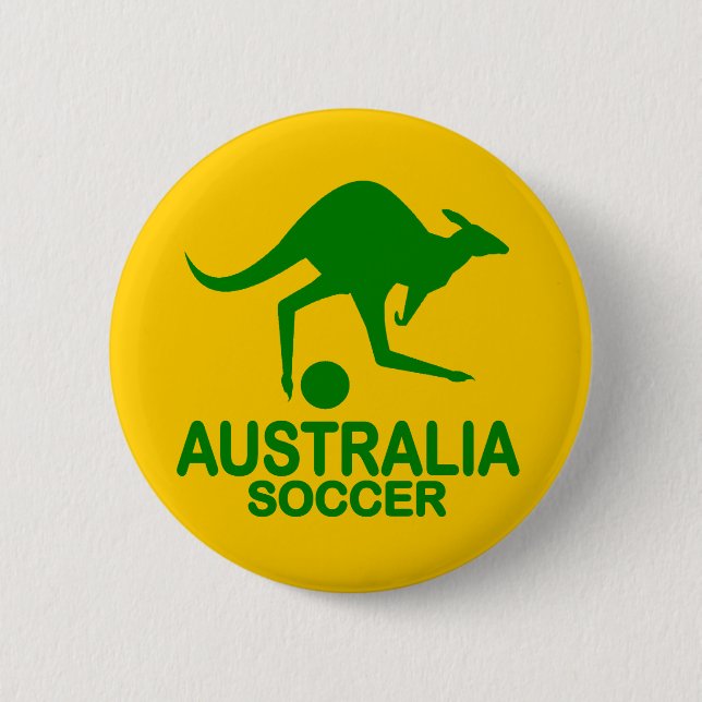 Australisches Fußballgrün Button (Vorderseite)