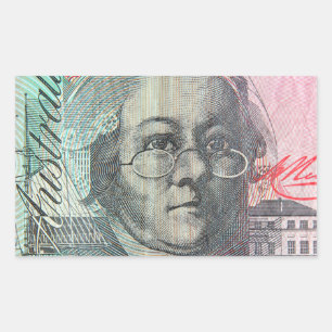 Australisches Geld Rechteckiger Aufkleber