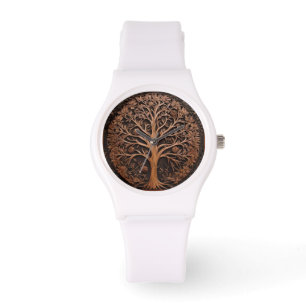 Australisches Holz: 3D Warah Tree Wood Print, Armbanduhr