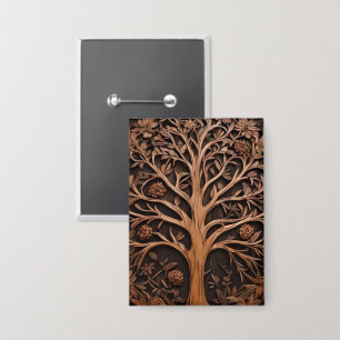 Australisches Holz: 3D Warah Tree Wood Print, Button