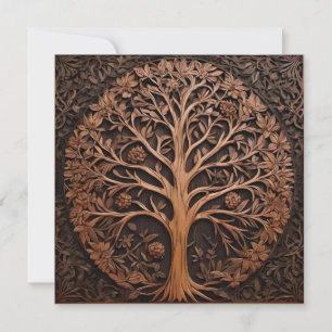 Australisches Holz: 3D Warah Tree Wood Print, Einladung