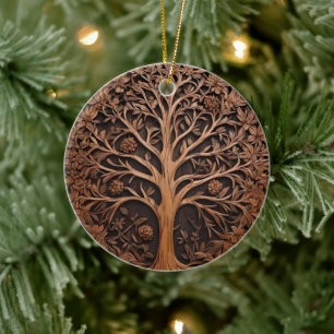 Australisches Holz: 3D Warah Tree Wood Print, Keramik Ornament