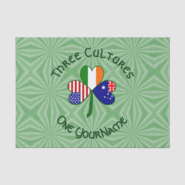 Australisches Irish USA Flags Kleeblatt Personalis Seidenpapier