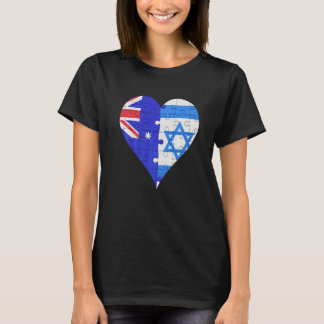 Australisches Isreali-Flaggenherz T-Shirt