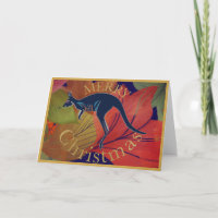 Australisches Känguru Frohe Weihnachten