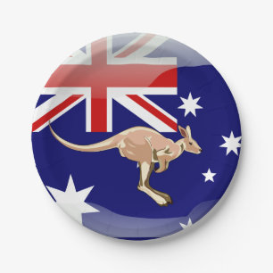 Australisches Känguru Pappteller