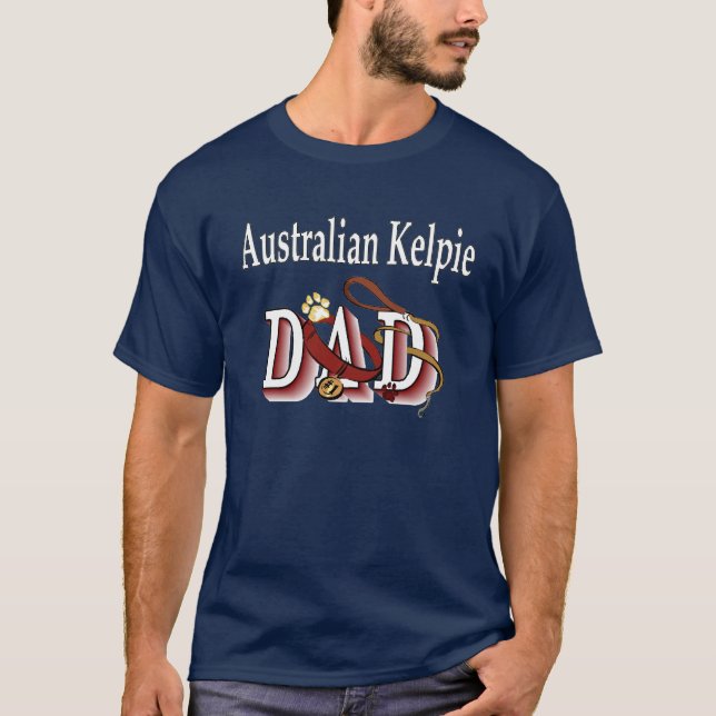 Australisches Kelpie-Vater-Kleid T-Shirt (Vorderseite)
