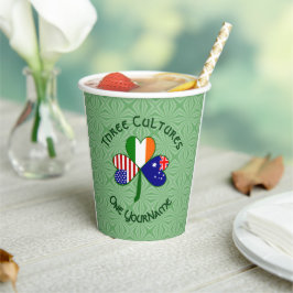 Australisches Kleeblatt Flag Personaliz Pappbecher