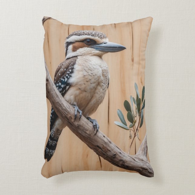 Australisches Kookaburra in einer Baumart Dekokissen (Vorderseite(Vertikal))