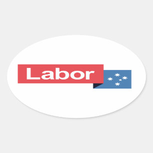 Australisches Labour-Party Ovaler Aufkleber