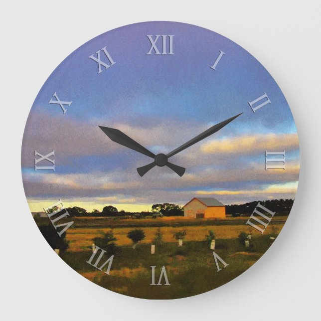 Australisches Land: Blick von der Straße Große Wanduhr (Vorderseite)