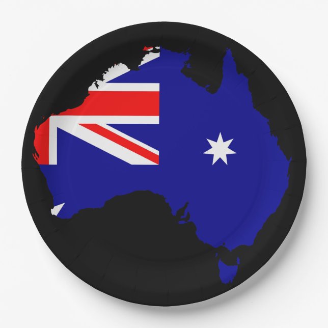 Australisches Land Pappteller (Vorderseite)