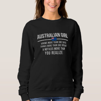 Australisches Mädchen weiß mehr, als es sagt Austr Sweatshirt