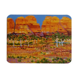 Australisches Outback mit Wildblumen Magnet