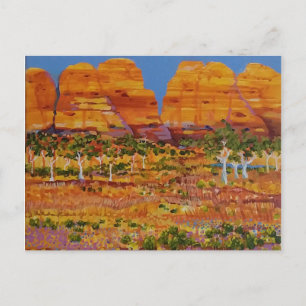 Australisches Outback mit Wildblumen Postkarte