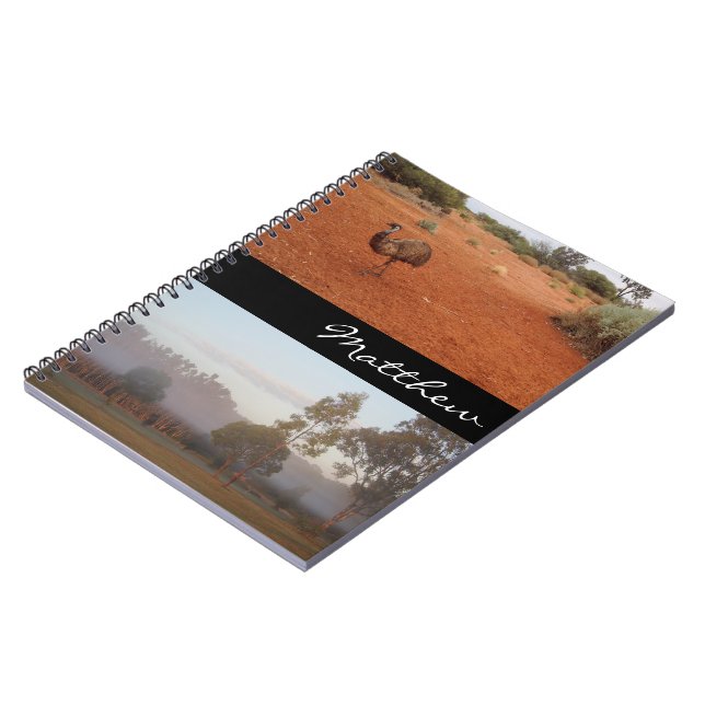 Australisches Outback Notebook mit Namen Notizblock (Linke Seite)