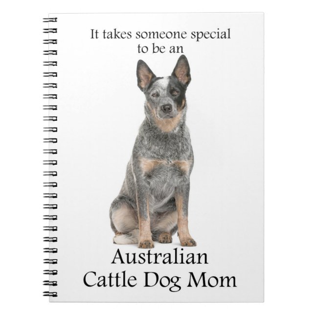 Australisches Rind Dog Mama Notebook Notizblock (Vorderseite)