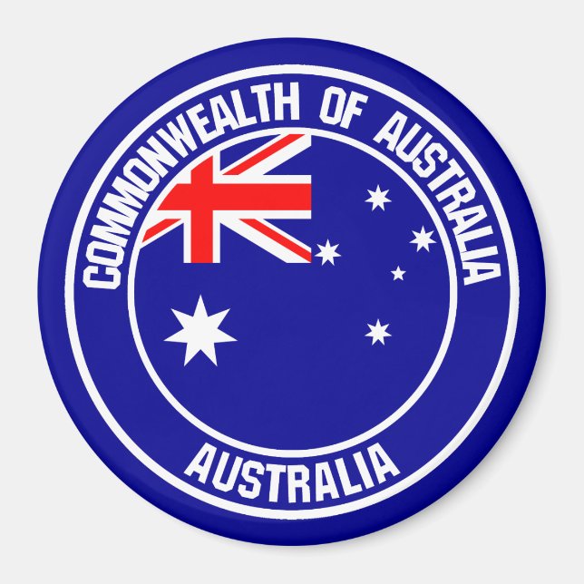 Australisches RundEmblem Magnet (Vorne)