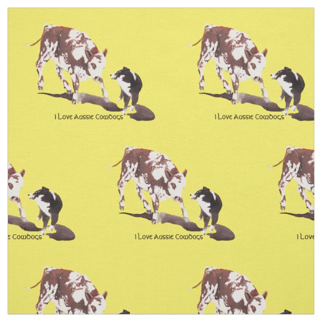 Australisches Schäfer-Schwarzes Tri Cowdog Gewebe Stoff (Muster)