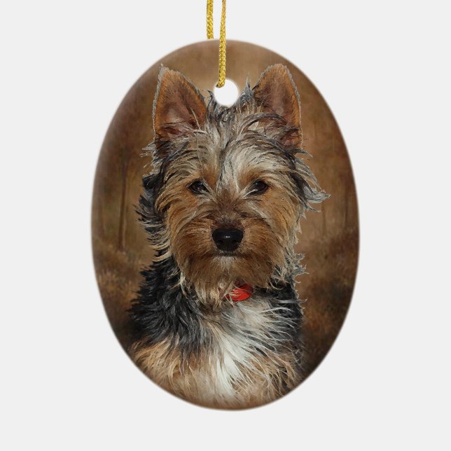 Australisches seidiges Terrier Keramikornament (Hinten)