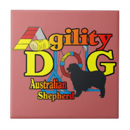 Australisches Shepherd-Agility Fliese
