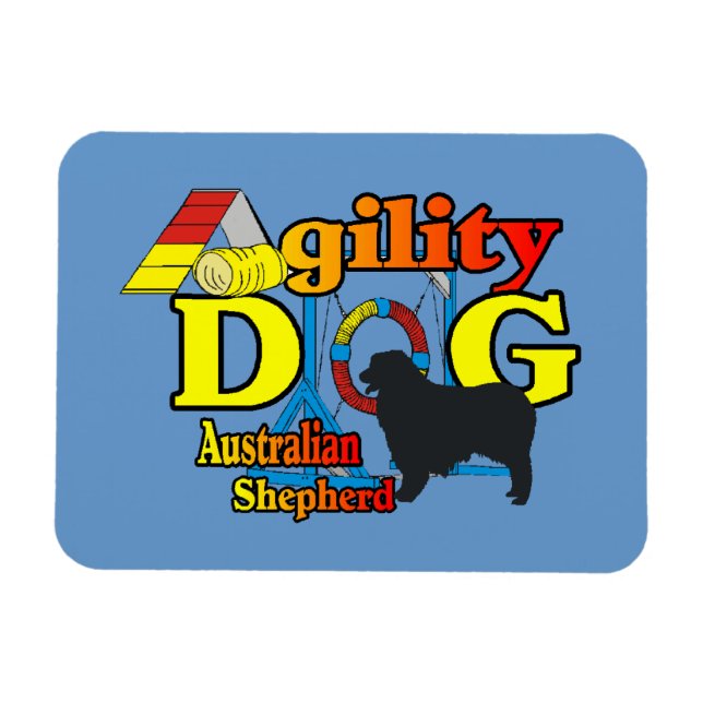 Australisches Shepherd-Agility Magnet (Horizontal)