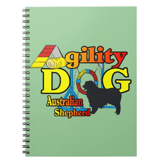 Australisches Shepherd-Agility Notizblock (Vorderseite)
