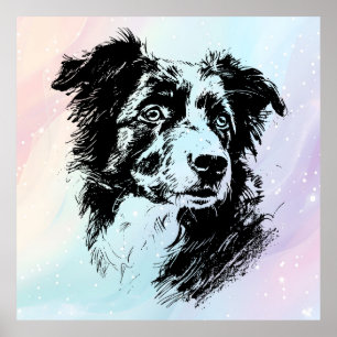 Australisches Shepherd Dog Chic Art Design Poster