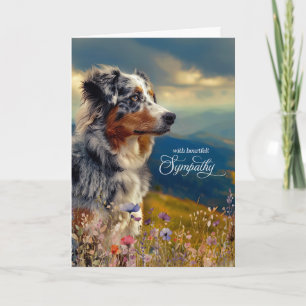 Australisches Shepherd Dog Mountain Pet Beileid Karte