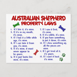 AUSTRALISCHES SHEPHERD-Eigentumsrecht 2 Postkarte
