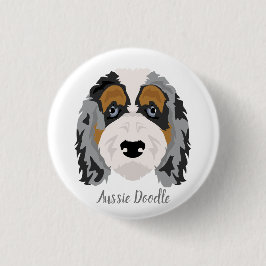 Australisches Shepherd Poodle Mix-Abzeichen Button