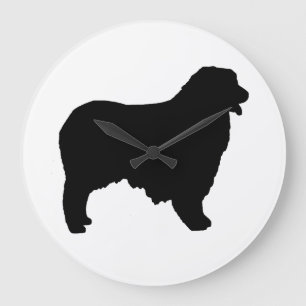 Australisches Shepherd-Silo Große Wanduhr