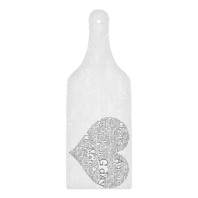 Australisches Slang-Herz Schneidebrett (Vorderseite)