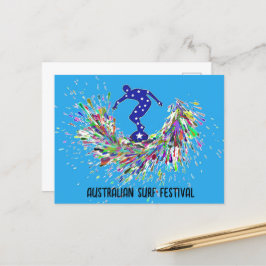 Australisches Surf Festival Post Card Feiertagspostkarte