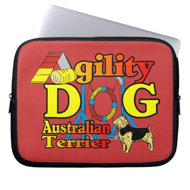 Australisches Terrier Agility Laptopschutzhülle (Vorderseite)