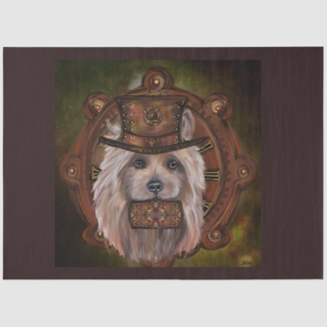AUSTRALISCHES TERRIER DECOUPAY SEIDENPAPIER (Vorderseite)