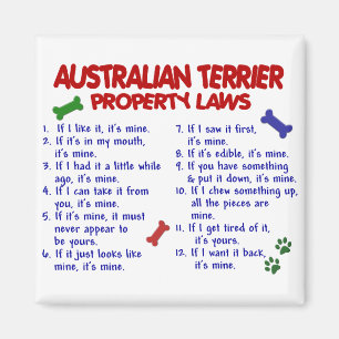 AUSTRALISCHES TERRIER-Eigentums-Gesetze 2 Magnet