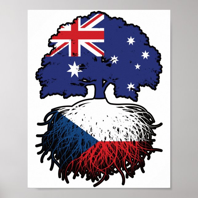 Australisches Tree-Roots-Flag Poster (Vorne)