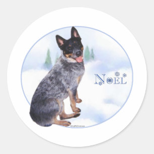 Australisches Vieh-HundeWeihnachten - Aufkleber