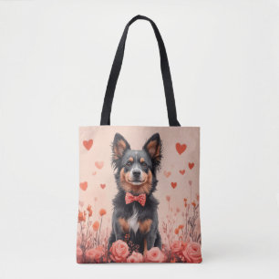 Australisches Vieh mit Rosen - Valentinstag