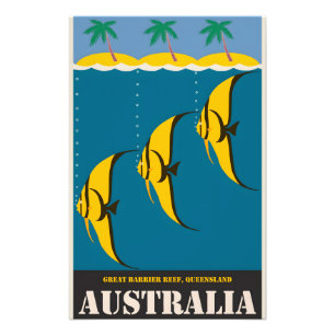 Australisches Vintage-Poster Fotodruck